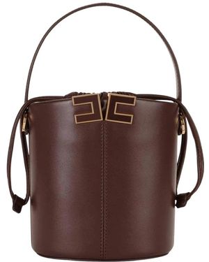 Elisabetta Franchi Bucket Bags - Brown