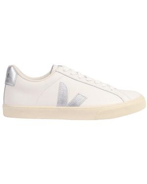 Veja Esplar Logo Leder Sneaker - Weiß