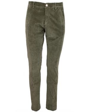 Hand Picked Slim-Fit Trousers - Green