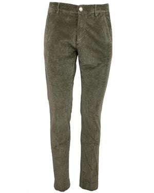 Hand Picked Slim-Fit Pants - Green