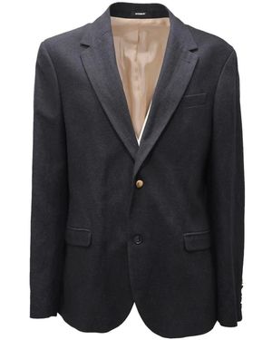 Officina 36 Funkelnder Wollblazer Blau Gefüttert - Schwarz