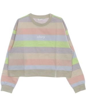 Obey Hoodies & Sweatvesten ,Grijs ,Sweatshirt