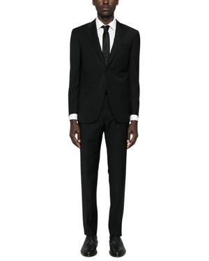 Corneliani Kostuums ,Zwart ,Single Breasted Suits
