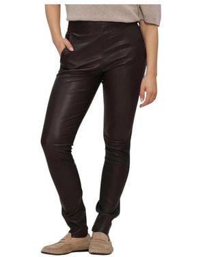 Studio AR by ARMA Soraya Stretch Plonge Lederhose - Schwarz
