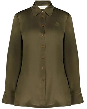 Zimmermann Overhemden ,Groen ,Satijn Hypnotic Satin Shirt