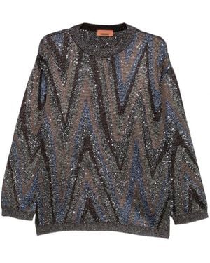 Missoni Round-Neck Knitwear - Gris