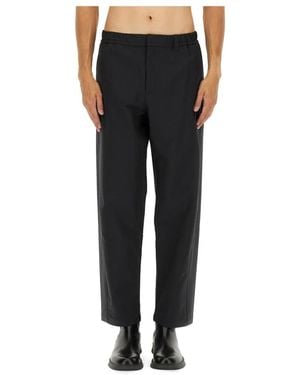 Herno Broeken ,Zwart ,Polyester Straight Broeken