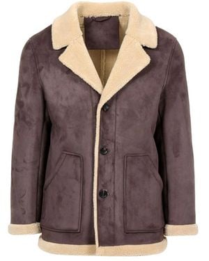 AT.P.CO Faux Shearling Jacke - Lila