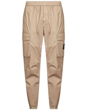 Stone Island Slim-Fit Trousers - Natural