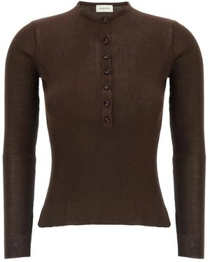 Magda Butrym Round-Neck Knitwear - Brown