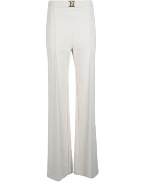 Elisabetta Franchi Wide Trousers - Bianco