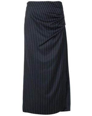 MSGM Rokken ,Blauw ,High-Waisted Ruffle Rok