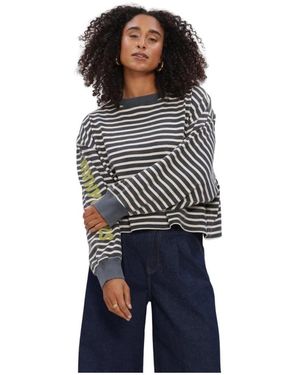 Studio Amaya Truien & Vesten ,Veelkleurig ,Tops & T-Shirts Worth It - Blauw