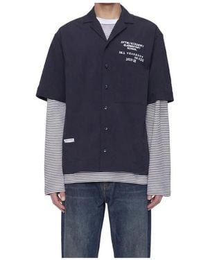 Song For The Mute Academy S/S Box Shirt - Blau