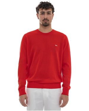 Harmont & Blaine Truien & Vesten ,Rood ,Katoen Hrq 770 Ronde Hals Pullover