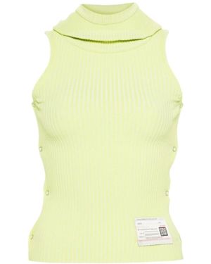 Maison Mihara Yasuhiro Sleeveless Tops - Yellow