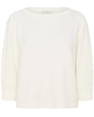 Kaffe Round-Neck Knitwear - Blanco