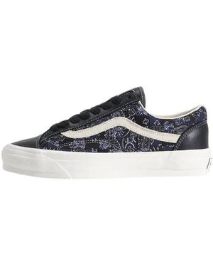 Vans Schoenen ,Grijs ,Leer Old Skool 36 - Blauw