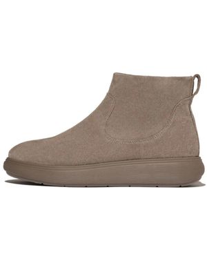 Fitflop Iq-Comff Wildleder-Ankle-Boots Mit Reißverschluss - Braun