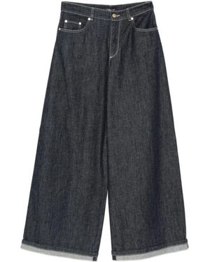 Max Mara Jeans ,Blauw ,Denim Wide Jeans - Grijs