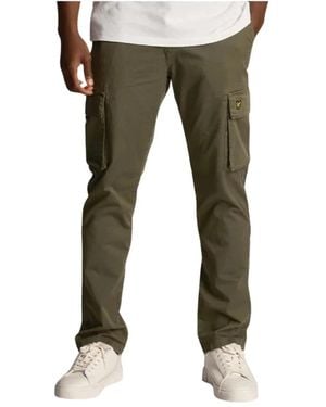 Lyle & Scott Grüne Cargo Hose Reißverschluss
