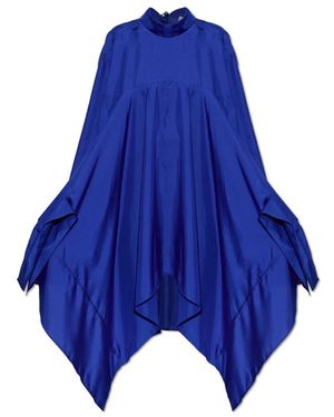 Lanvin Asymmetrisches Rollkragentop Mit Knittereffekt - Blau