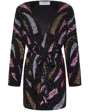 One Teaspoon Abito mini con paillettes delusion - Nero