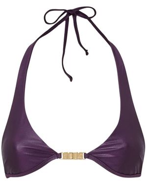 Gcds Badmode ,Paars ,Metallic Logo Clip Bikini Bra