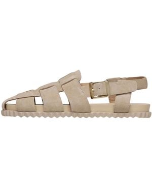 Voile Blanche Flat Sandals - Natural