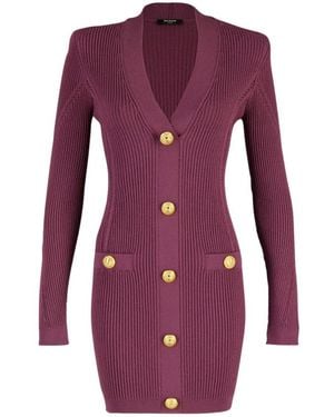 Balmain Knitted Dresses - Purple