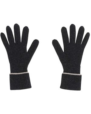 arch4 Accessoires ,Grijs ,Kasjmier Geribbelde Kasjmier Handschoenen - Zwart
