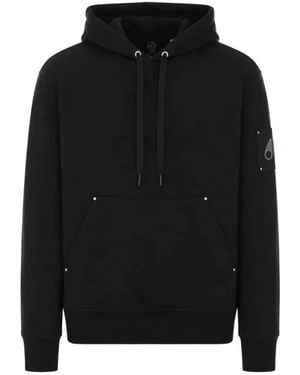 Moose Knuckles Hoodies & Sweatvesten ,Zwart ,Katoen Hartsfield Hoodie