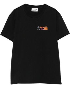 MC2 Saint Barth Tops ,Zwart ,Katoen Emilie T-Shirt
