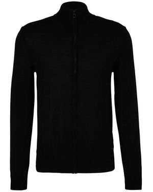 Joop! Davis Merino Wolle Gestrickte Jacke - Schwarz