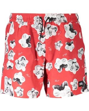 KARL LAGERFELD Badmode ,Rood ,Mid-Length Zwemboxer