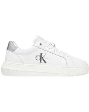 Calvin Klein Schoenen ,Wit ,Leer Chunky Cupsole