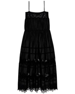 The Great Rosette Midi Jurk - Zwart