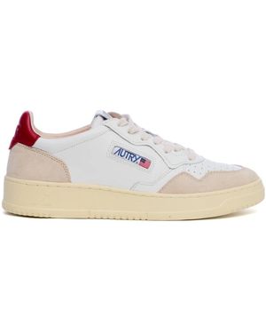 Autry Rot Weiß Leder Sneakers Ss25