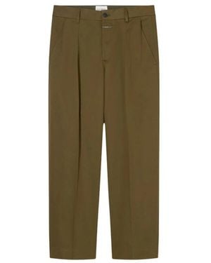 Closed Cropped Pants - Green