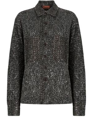 Missoni Gebreid Poloshirt Met Textuur - Zwart