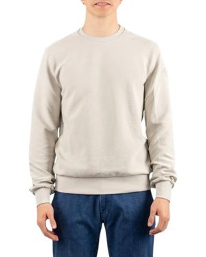 Colmar Hoodies & Sweatvesten ,Katoen Crewneck Ottoman Sweatshirt - Naturel