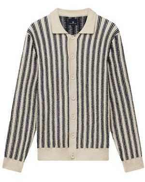 State Of Art Cardigan Striped - Zwart
