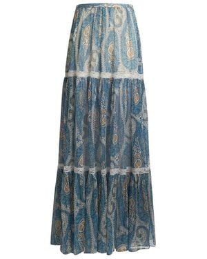 Etro Rokken ,Veelkleurig ,Maxi Skirts - Blauw