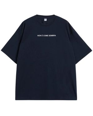 Aspesi Tops ,Blauw ,Katoen T-Shirt Non È Come Sembra
