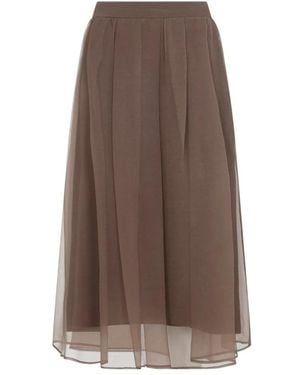 Brunello Cucinelli Midi Skirts - Marrone