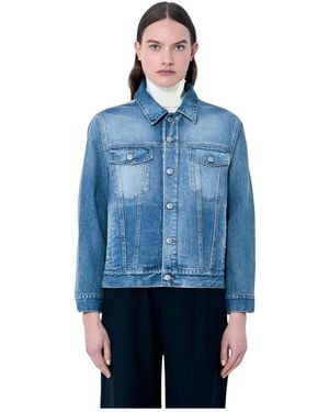 MM6 by Maison Martin Margiela Denim Jackets - Blauw