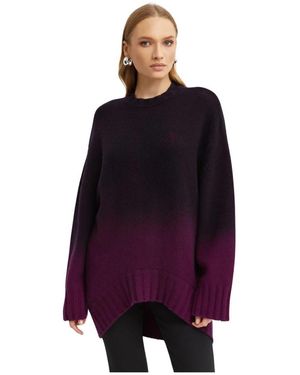 The Attico Round-Neck Knitwear - Viola
