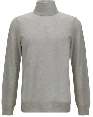 Brunello Cucinelli Woll Rollkragenpullover - Grau