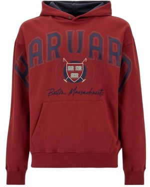 La Martina Hoodies & Sweatvesten ,Rood ,Katoen Harvard Hoodie