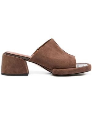 ADRIANNA FERETTI Heeled Mules - Brown